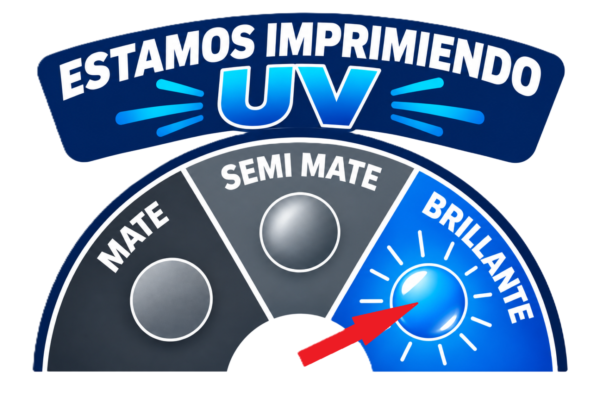 UV Printing Finish Gauge con flecha